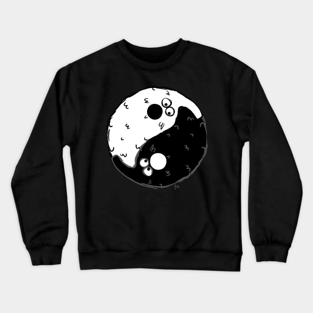 Worms on a String Yin and Yang by Yuuki G Crewneck Sweatshirt by Yuuki G.